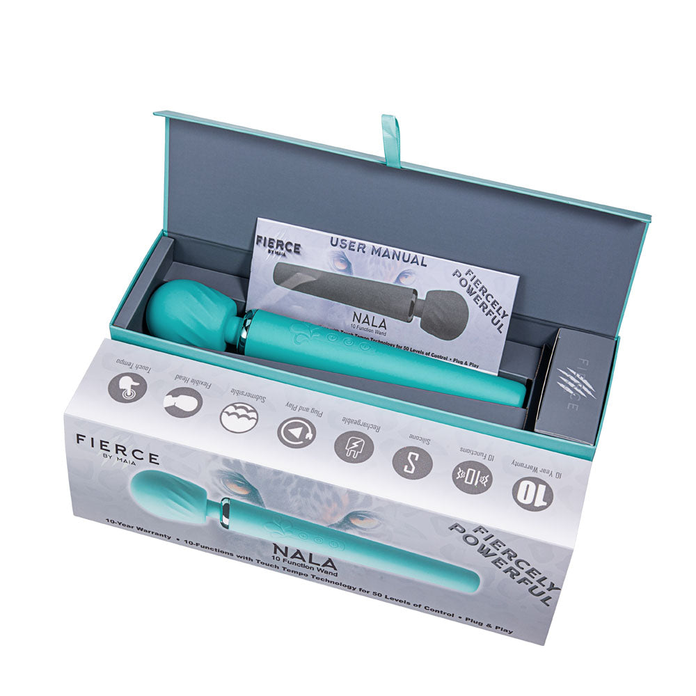 Maia NALA - Blue - Blue 30 cm USB Rechargeable Massage Wand