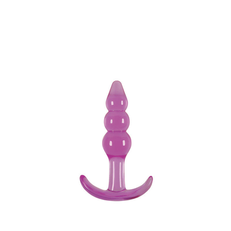 Jelly Rancher Ripple T-Plug - Purple - Purple 10.9 cm (4.3'') Butt Plug