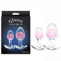 Glams Cosmic 2pc Kit - Pink - Clear/Pink Butt Plugs - Set of 2 Sizes