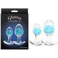 Glams Cosmic 2pc Kit - Blue - Clear/Blue Butt Plugs - Set of 2 Sizes