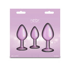 Rear Assets Trainer Kit - Iridescent Pink - Iridescent Pink Metallic Butt Plugs - Set of 3 Sizes