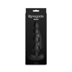 Renegade Reign - Black - Black 17.9 cm USB Rechargeable Vibrating Anal Beads with Wireless Remote