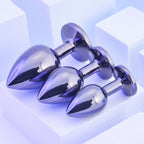 Playboy Pleasure PLEASURE 3 WAYS - Metal Butt Plugs - Set of 3 Sizes