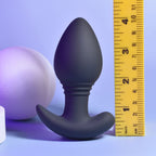 Playboy Pleasure PLUG & PLAY - Black 10.3 cm USB Rechargeable Vibrating Butt Plug with Wireless Remote