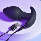 Playboy Pleasure PLUG & PLAY - Black 10.3 cm USB Rechargeable Vibrating Butt Plug with Wireless Remote