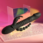 Playboy Pleasure BIG BUNNY ENERGY - Black 26.2 cm USB Rechargeable Rabbit Vibrator with Anal Beads