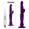 Playboy Pleasure HOPPY ENDING - Purple 29.2 cm USB Rechargeable Thrusting Rabbit Vibrator