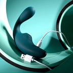 Playboy Pleasure CHARMER - Blue USB Rechargeable Vibrator with Clitoral Suction