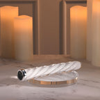 Playboy Pleasure IN A TWIST - White Glass 17.5 cm USB Rechargeable Vibrator