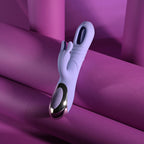 Playboy Pleasure TAP ME IN - Purple 24.2 cm USB Rechargeable Rabbit Vibrator with Tapping Shaft