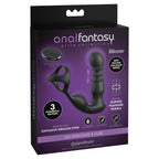 Anal Fantasy Elite Ass-Gasm Slide & Glide - Black USB Rechargeable Prostate Massage with Cock Ring