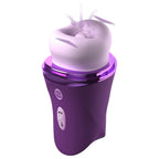 Fantasy For Her Lush Kiss Plush - Purple - Purple USB Rechargeable Licking & Sucking Stimulator