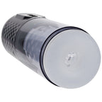 PUMPED Vortex - Gunmetal - Gunmetal Grey/Clear USB Rechargeable Sucking Rotating and Thrusting Auto Masturbator