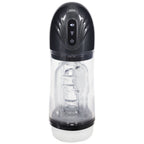PUMPED SonicPull - Gunmetal - Gunmetal Grey/Clear USB Rechargeable Sucking And Vibrating Auto Masturbator