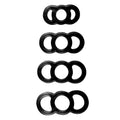 LuvPump ComFit Silicone Rings - Black Silicone Rings - Set of 4 Sizes