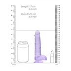 REALROCK 6'' Realistic Dildo With Balls - Purple 15.2 cm Dong