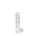 REALROCK 6'' Realistic Dildo With Balls - Clear 15.2 cm Dong