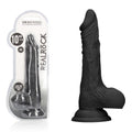 REALROCK 10'' Realistic Dong with Balls - Black - Black 25.4 cm Dong