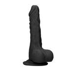REALROCK 10'' Realistic Dong with Balls - Black - Black 25.4 cm Dong