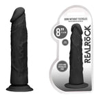 REALROCK 8'' Realistic Dildo - Black 20.3 cm Dong