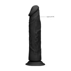 REALROCK 8'' Realistic Dildo - Black 20.3 cm Dong