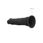 REALROCK 8'' Realistic Dildo - Black 20.3 cm Dong