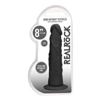 REALROCK 8'' Realistic Dildo - Black 20.3 cm Dong
