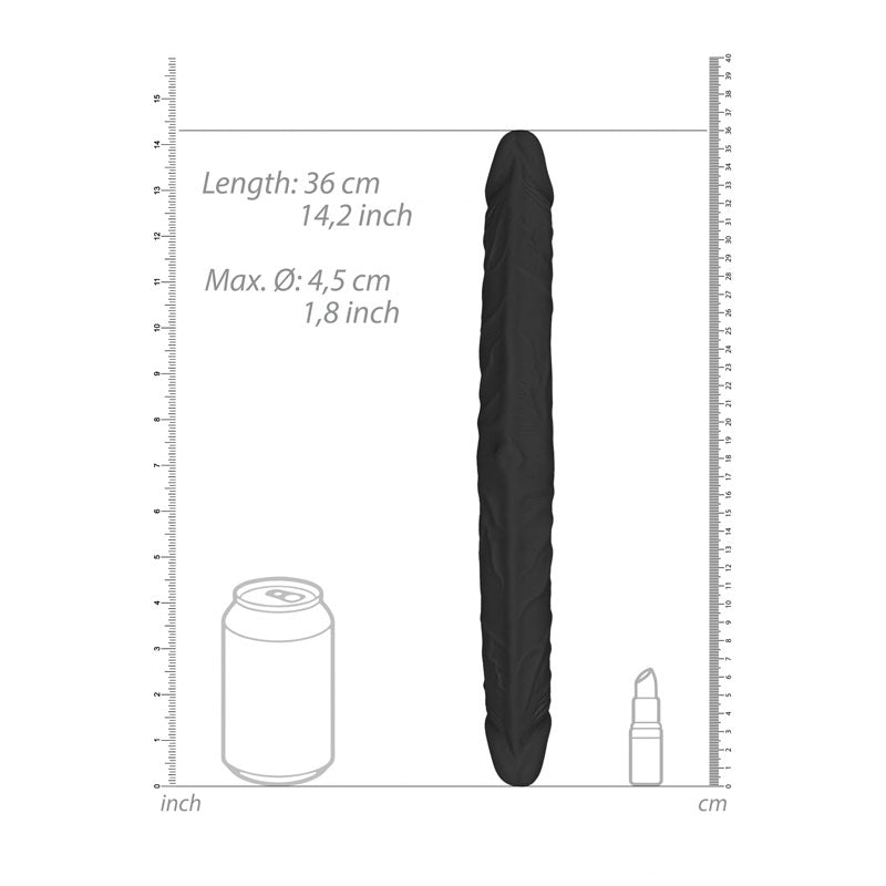 REALROCK 14'' Double Dildo - Black 36 cm Double Dong