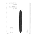 REALROCK 18'' Double Dildo - Black - Black 46 cm Double Dong