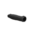 REALROCK 6'' Realistic Penis Sleeve - Black - Black 15.2 cm Penis Extension Sleeve