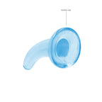 REALROCK Non Realistic Dildo With Suction Cup - 11.5 cm - Blue - Blue 11.5 cm Curved Pegging Dong