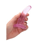 REALROCK Non Realistic Dildo With Suction Cup - 11.5 cm - Pink 11.5 cm Curved Pegging Dong