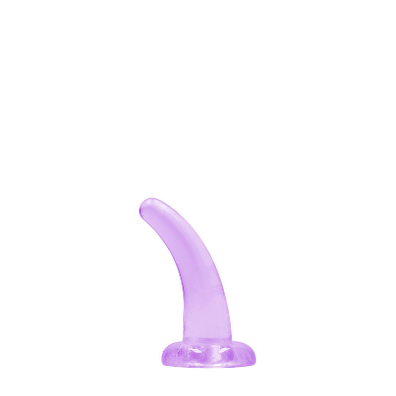 REALROCK Non Realistic Dildo With Suction Cup - 11.5 cm - Purple 11.5 cm Curved Pegging Dong
