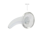REALROCK Non Realistic Dildo With Suction Cup - 11.5 cm - Clear 11.5 cm Curved Pegging Dong