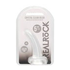 REALROCK Non Realistic Dildo With Suction Cup - 11.5 cm - Clear 11.5 cm Curved Pegging Dong
