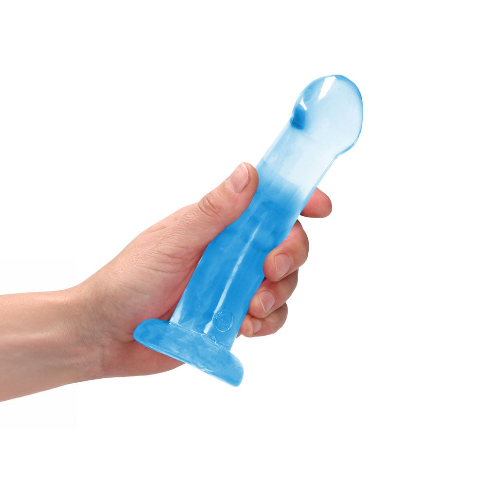REALROCK Non Realistic Dildo With Suction Cup - 17 cm - Blue - Blue 17 cm Dong