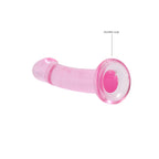 REALROCK Non Realistic Dildo With Suction Cup - 17 cm - Pink 17 cm Dong