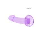 REALROCK Non Realistic Dildo With Suction Cup - 17 cm - Purple 17 cm Dong