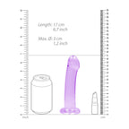 REALROCK Non Realistic Dildo With Suction Cup - 17 cm - Purple 17 cm Dong