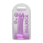 REALROCK Non Realistic Dildo With Suction Cup - 17 cm - Purple 17 cm Dong