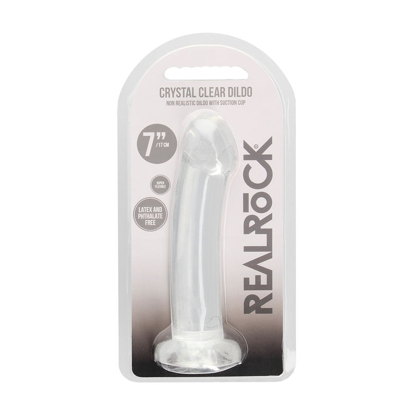 REALROCK Non Realistic Dildo With Suction Cup - 17 cm - Clear 17 cm Dong