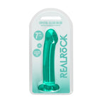 REALROCK Non Realistic Dildo With Suction Cup - 17 cm - Turquoise - Turquoise 17 cm Dong
