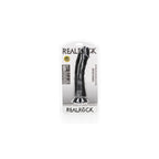 REALROCK Realistic Regular Curved Dildo with Suction Cup - 23 cm - Black 23 cm (9'') Dong