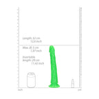REALROCK 29 cm Slim Glow in the Dark Neon - Green - Glow in Dark Green 29 cm (11'') Dong