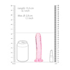 REALROCK 15.5 cm Straight Dildo - Pink - Pink 15.5 cm (6'') Dong