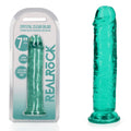 REALROCK 18 cm Straight Dildo - Turquoise - Turquoise 18 cm (7'') Dong