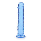 REALROCK 20 cm Straight Dildo - Blue - Blue 20 cm (8'') Dong