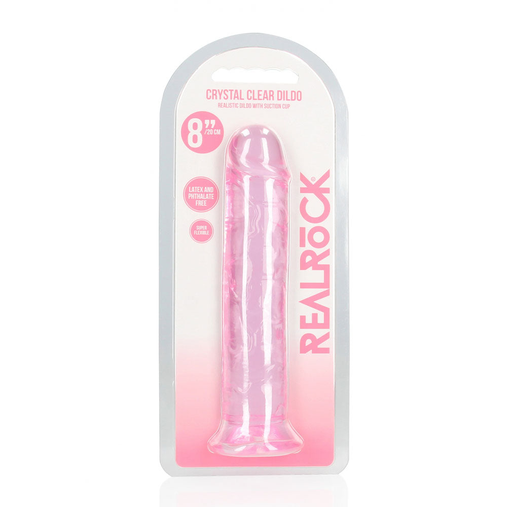 REALROCK 20 cm Straight Dildo - Pink - Pink 20 cm (8'') Dong