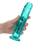 REALROCK 20 cm Straight Dildo - Turquoise - Turquoise 20 cm (8'') Dong