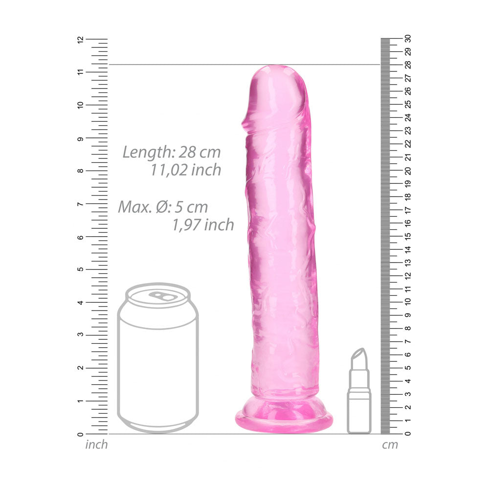 REALROCK 28 cm Straight Dildo - Pink - Pink 28 cm (10'') Dong